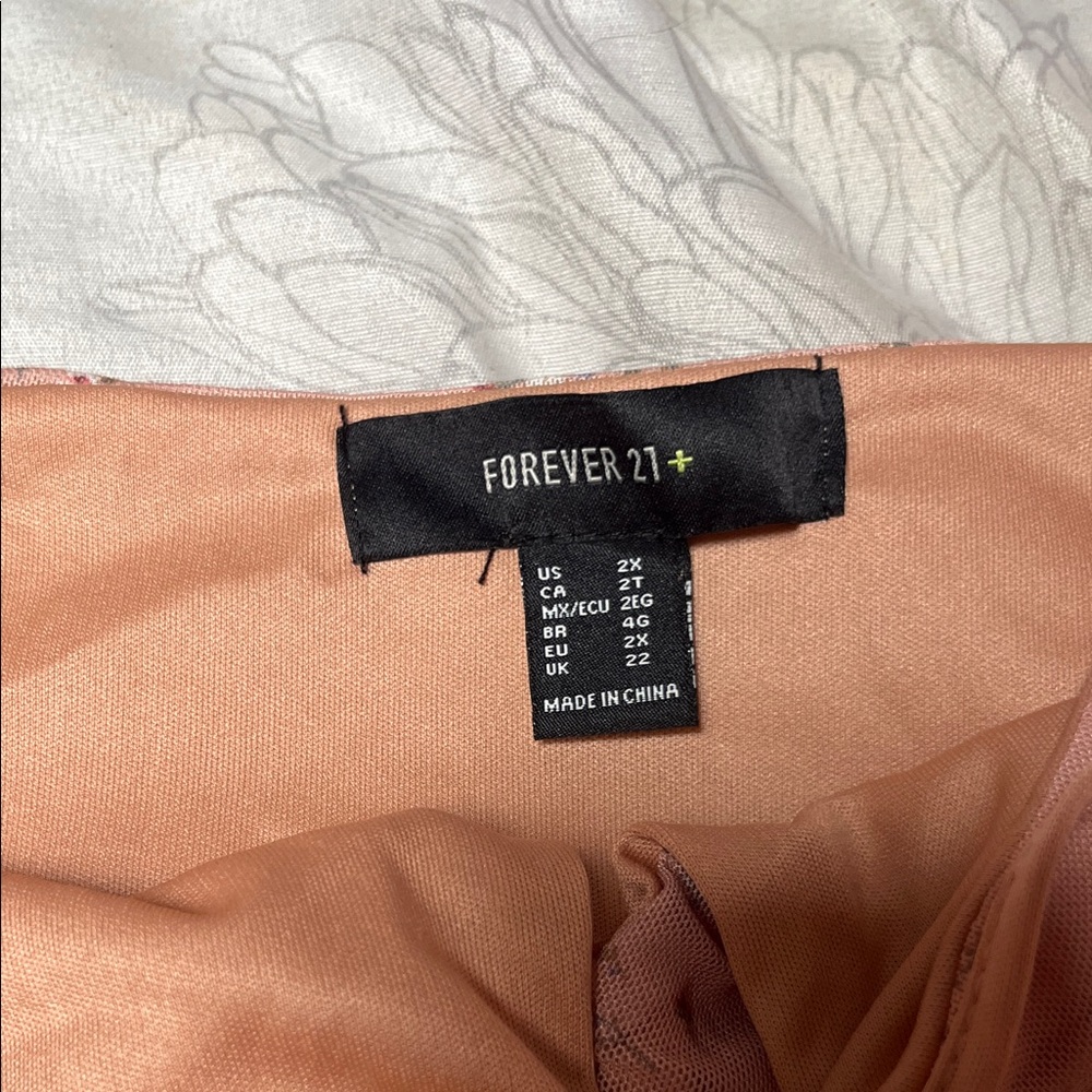 Forever 21 Peach Floral Dress - Picture 2 of 3